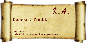 Kerekes Anett névjegykártya